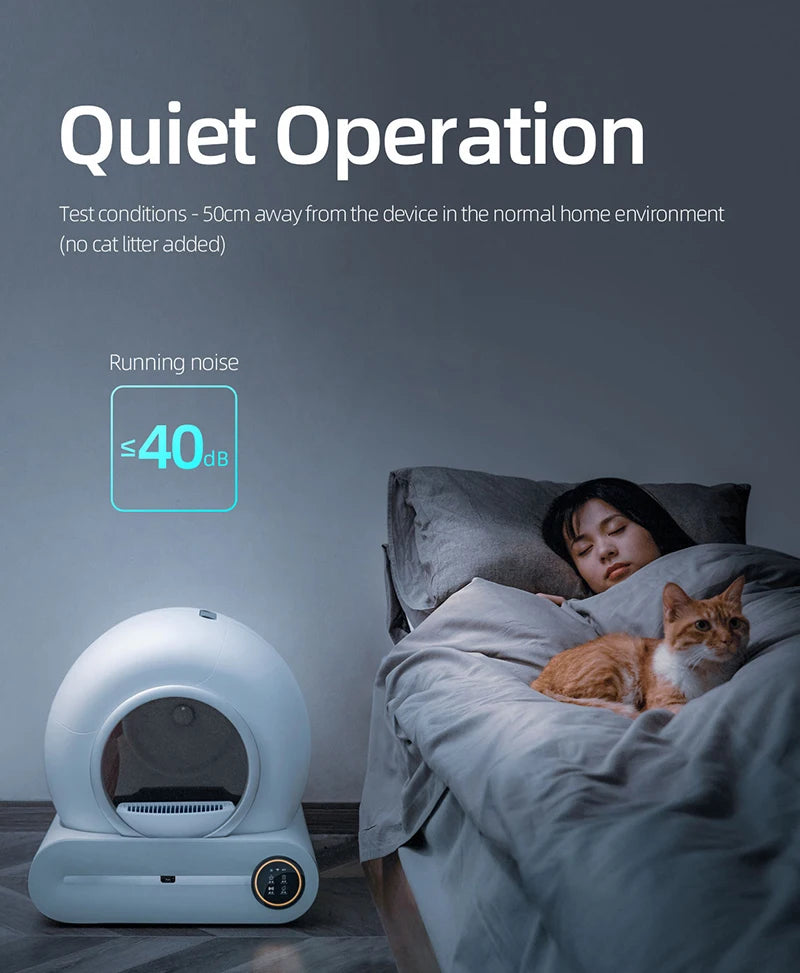 New 65L Automatic Smart Cat Litter Box Self Cleaning Fully Enclosed Large Cat Toilet Litter Tray