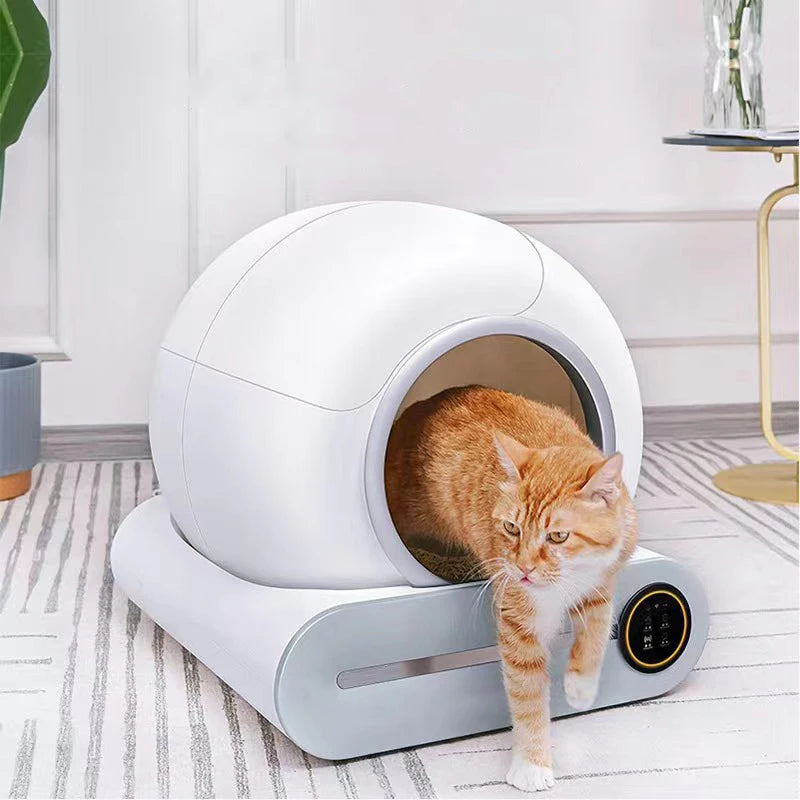 New 65L Automatic Smart Cat Litter Box Self Cleaning Fully Enclosed Large Cat Toilet Litter Tray