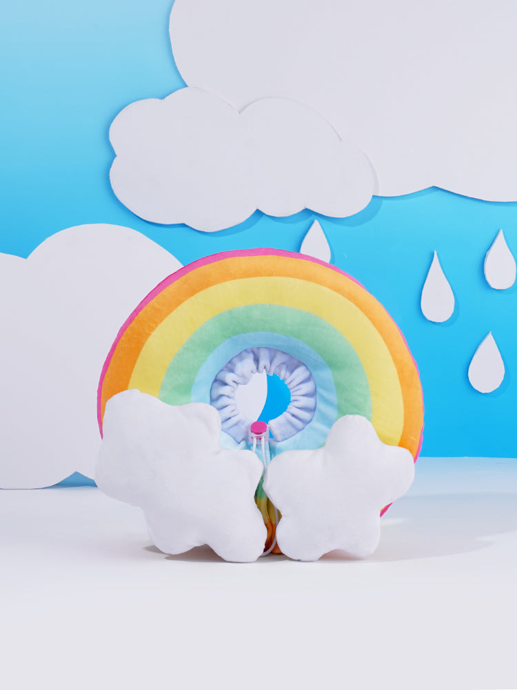 Fashion Rainbow Pet Anti-Lick Collar Head Cover